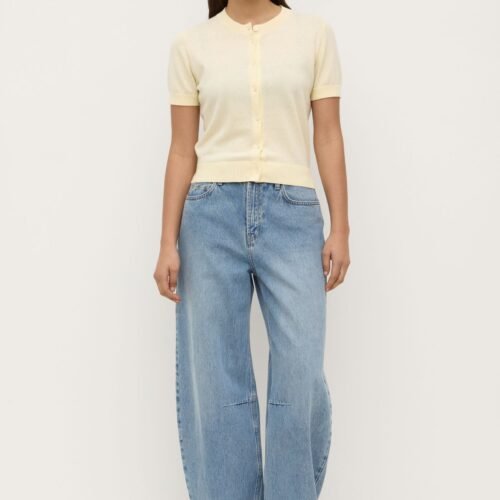 Semra Cotton Cashmere Short Sleeve Cardigan