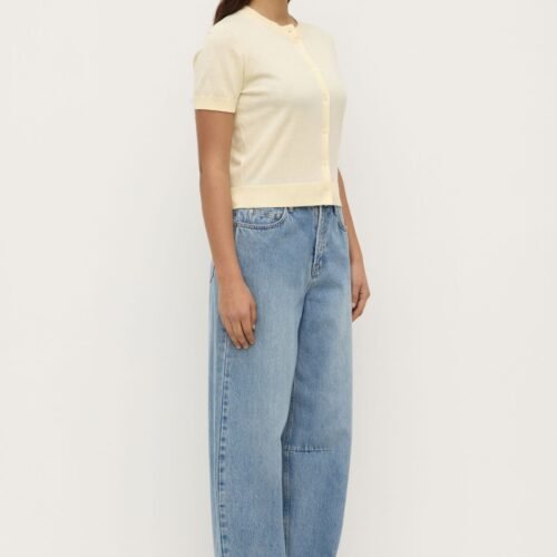 Semra Cotton Cashmere Short Sleeve Cardigan