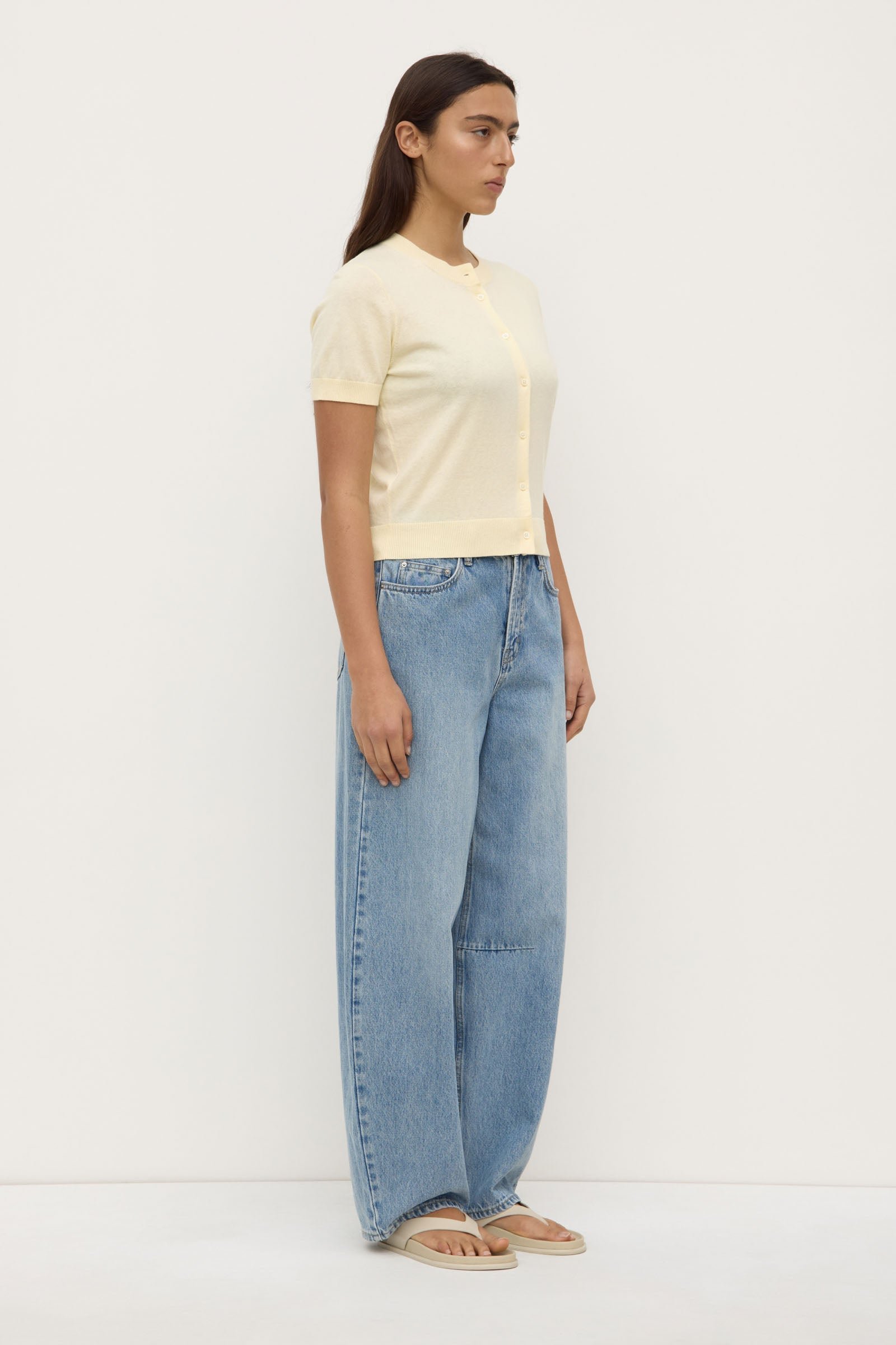 Semra Cotton Cashmere Short Sleeve Cardigan