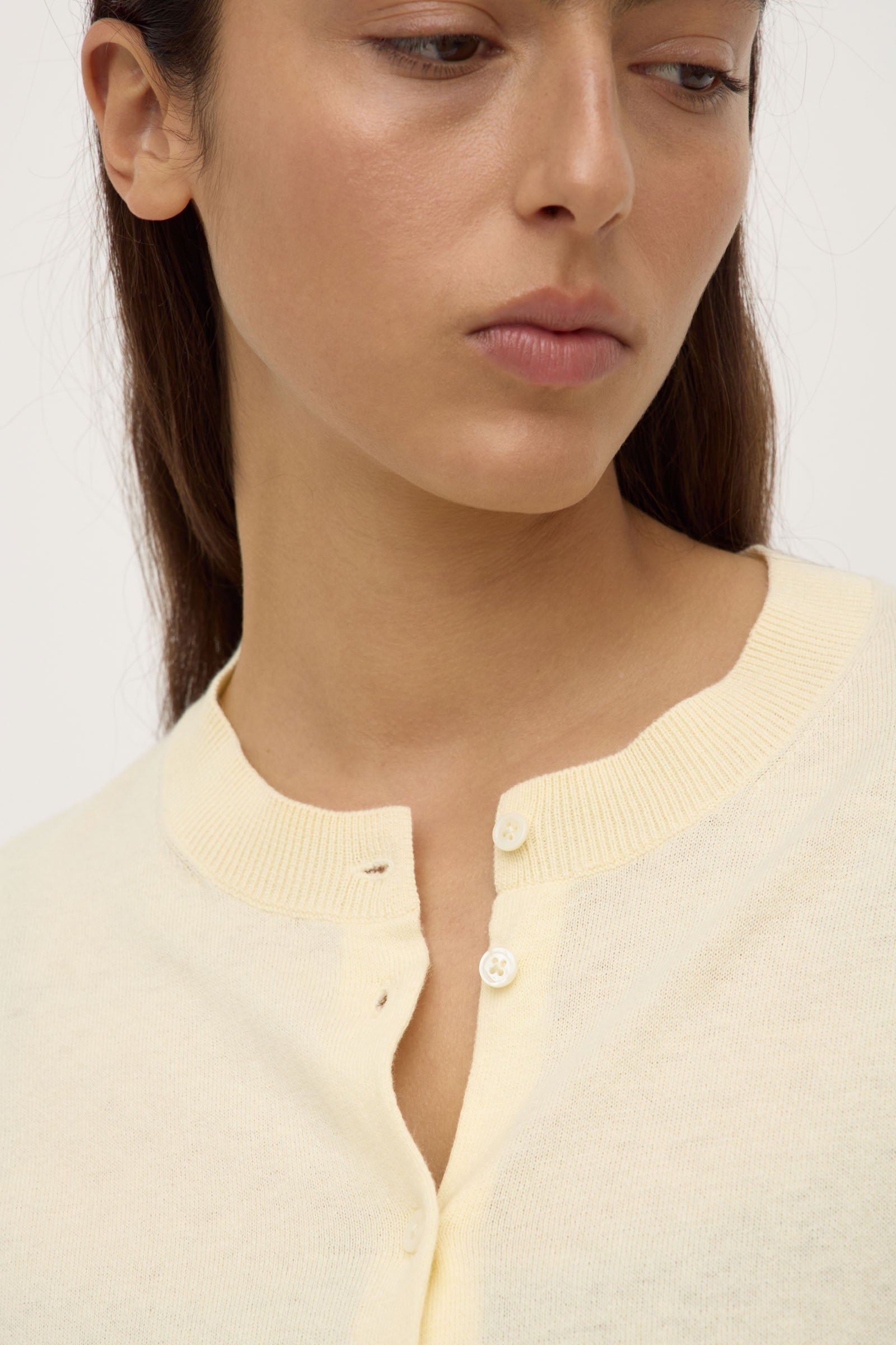 Semra Cotton Cashmere Short Sleeve Cardigan