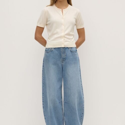 Semra Cotton Cashmere Short Sleeve Cardigan