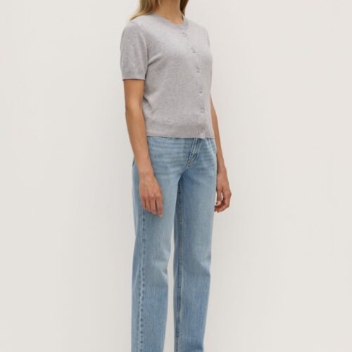 Semra Cotton Cashmere Short Sleeve Cardigan