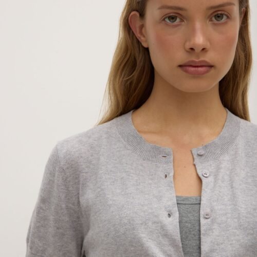 Semra Cotton Cashmere Short Sleeve Cardigan