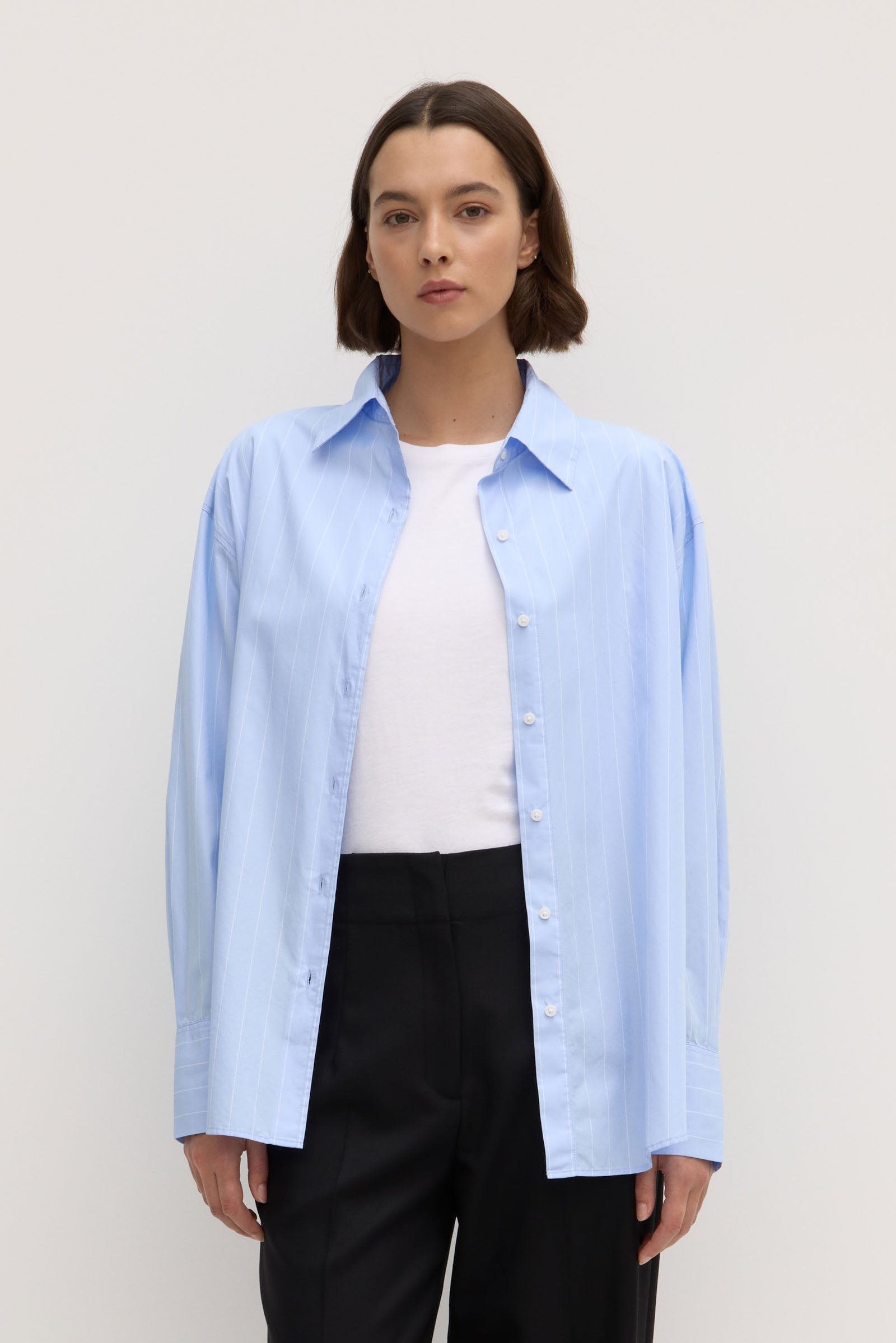 Womens Otis Poplin Stripe Shirt